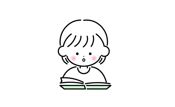 図鑑を見ている様子