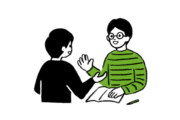 ヒアリングしている様子